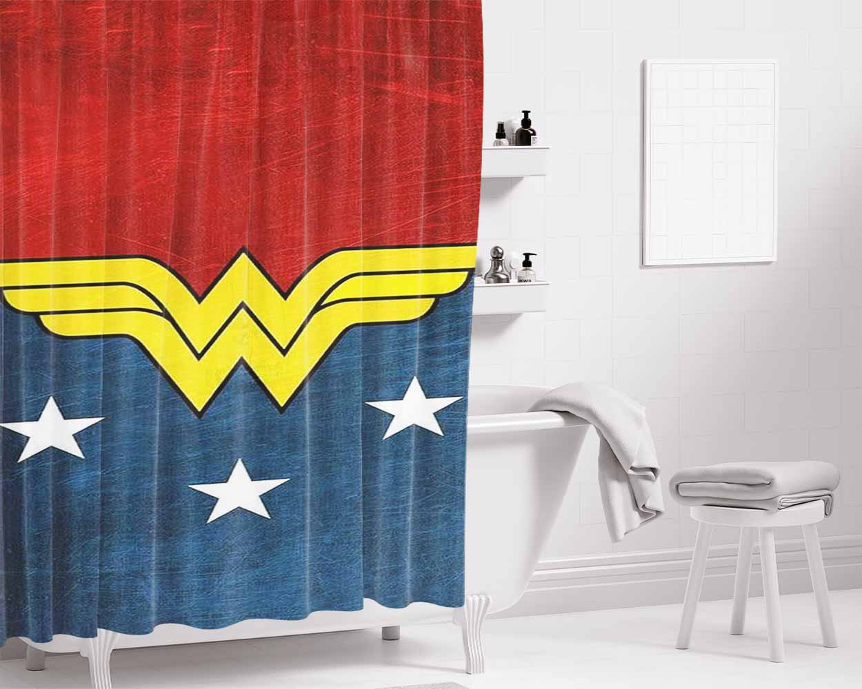 Dc Shoes W Bathroom Shower Curtain Fabric Waterproof | 66 X 72 Inch
