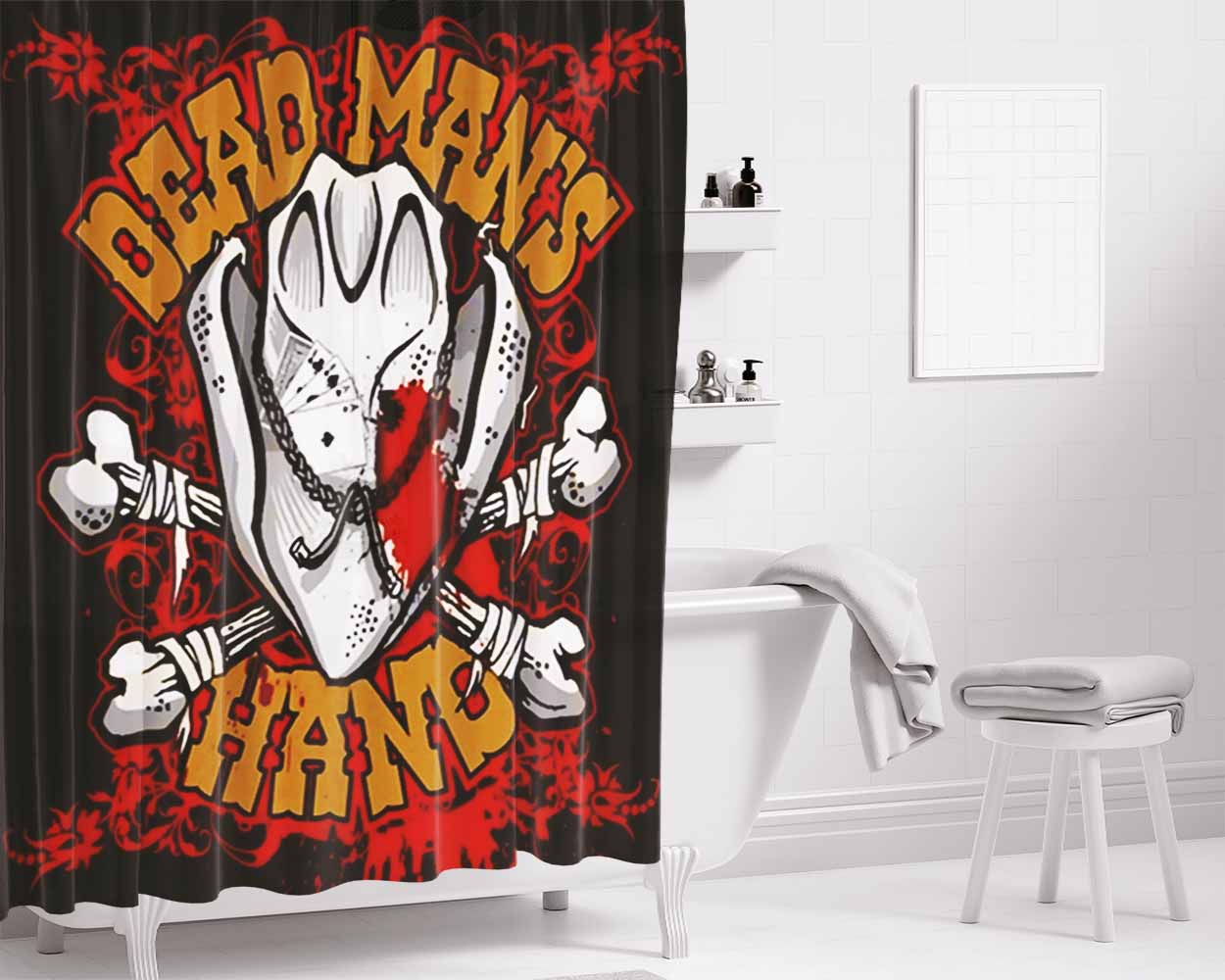 Dead De Sound Logo Bathroom Shower Curtain Fabric Waterproof | 66 X 72 Inch