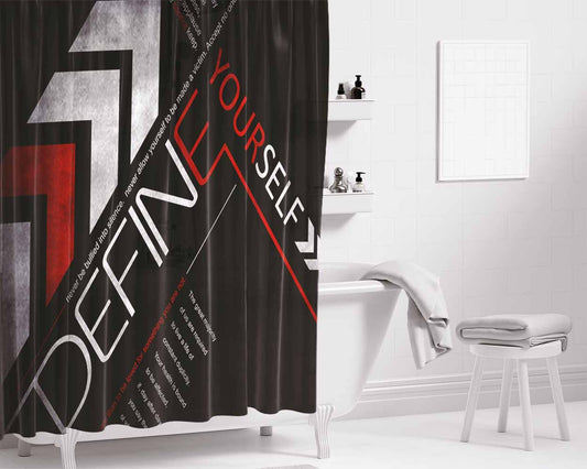 Defiance Bathroom Shower Curtain Fabric Waterproof | 66 X 72 Inch