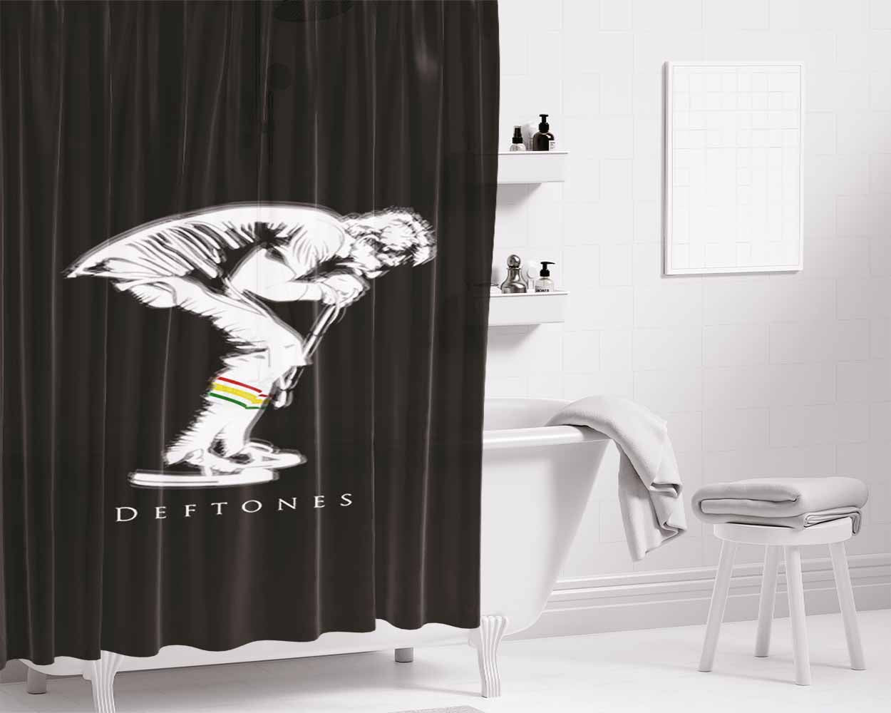 Define Yourself Red Bathroom Shower Curtain Fabric Waterproof | 66 X 72 Inch