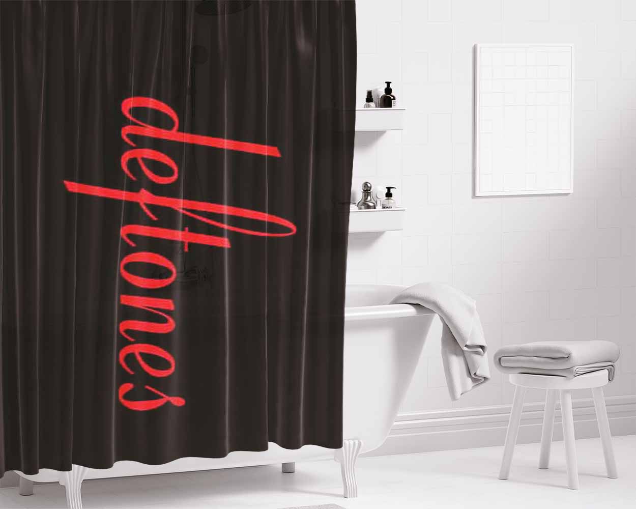 Deftones Artwork Bathroom Shower Curtain Fabric Waterproof | 66 X 72 Inch