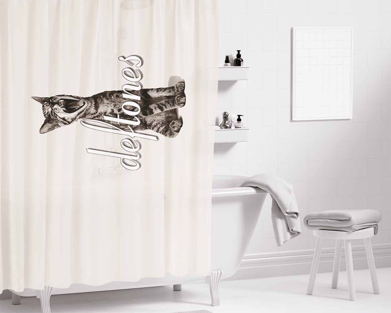 Deftones Glow Bathroom Shower Curtain Fabric Waterproof | 66 X 72 Inch