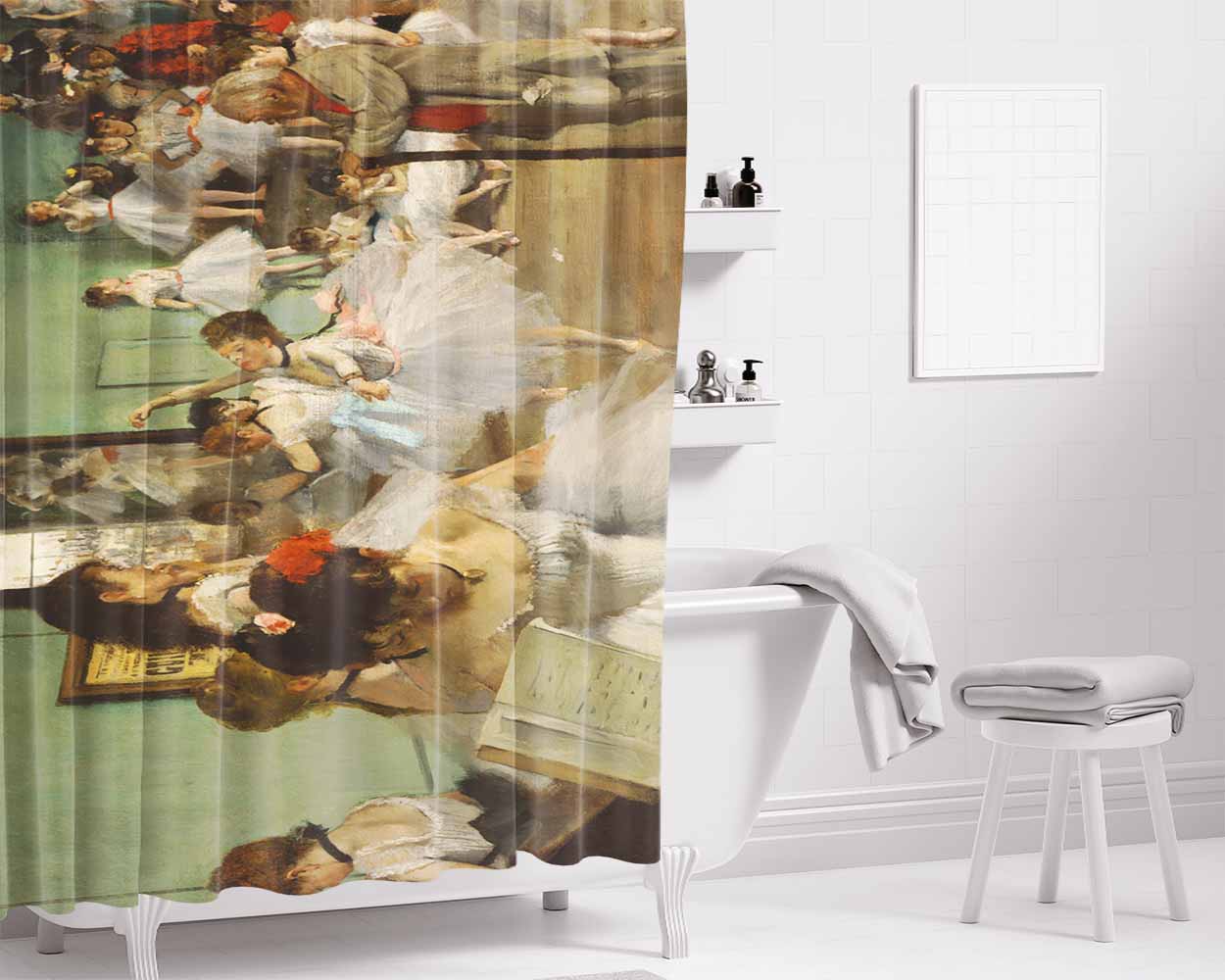 Degas - Dance Class Bathroom Shower Curtain Fabric Waterproof | 66 X 72 Inch