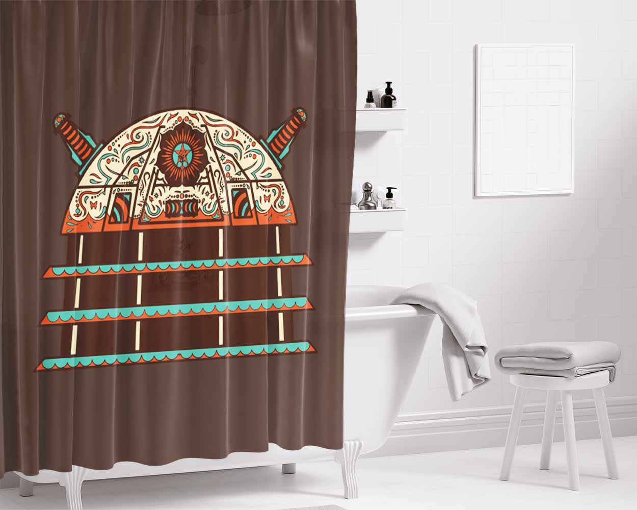 Dg Ar Bathroom Shower Curtain Fabric Waterproof | 66 X 72 Inch