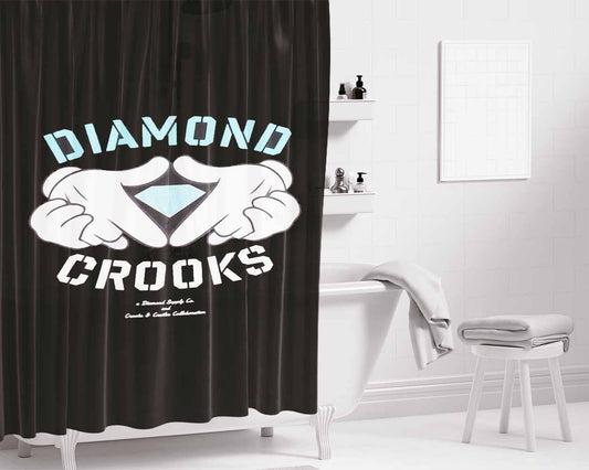 Diablo Montenegoro Bathroom Shower Curtain Fabric Waterproof | 66 X 72 Inch