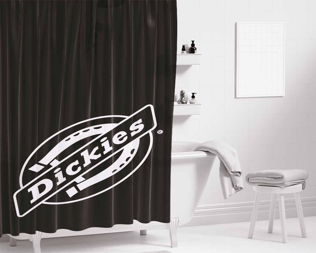 Dickies 1922 Emblem Bathroom Shower Curtain Fabric Waterproof | 66 X 72 Inch