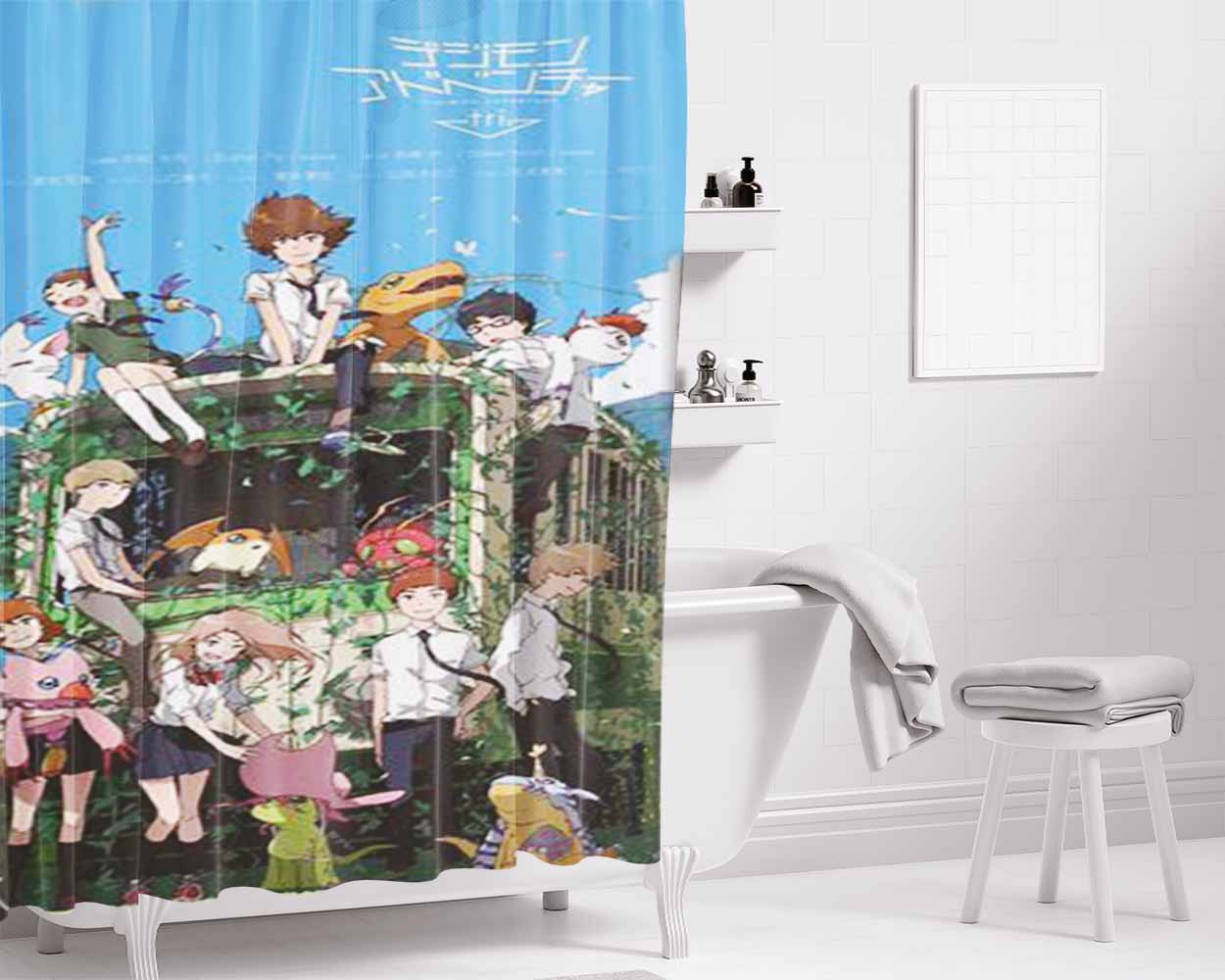 Diet Pepsi Free Sugar Soft Drink Ice Cans Bathroom Shower Curtain Fabric Waterproof | 66 X 72 Inch