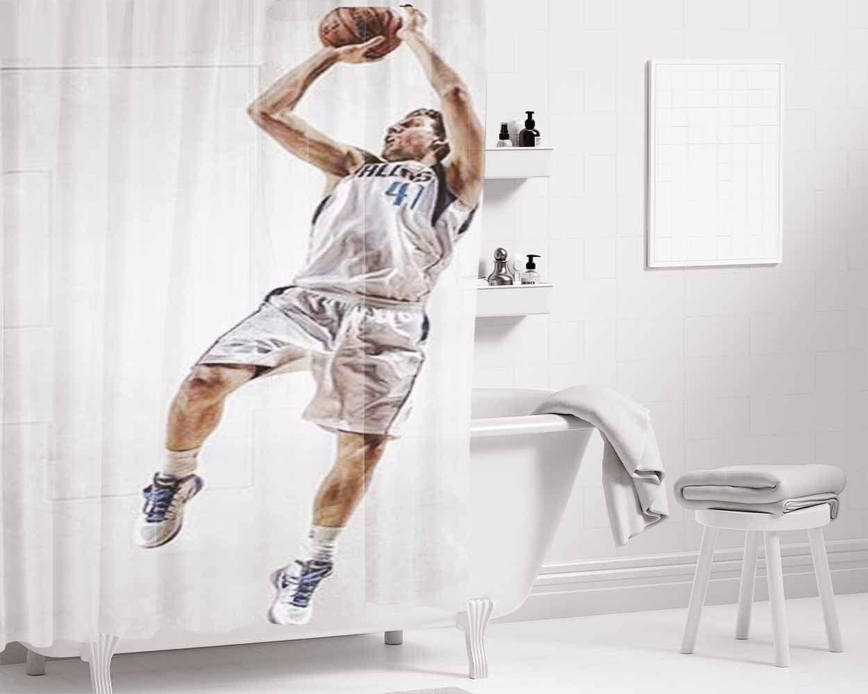 Dior Logo White Bathroom Shower Curtain Fabric Waterproof | 66 X 72 Inch