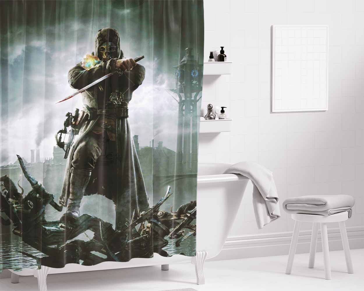 Disfase Bathroom Shower Curtain Fabric Waterproof | 66 X 72 Inch
