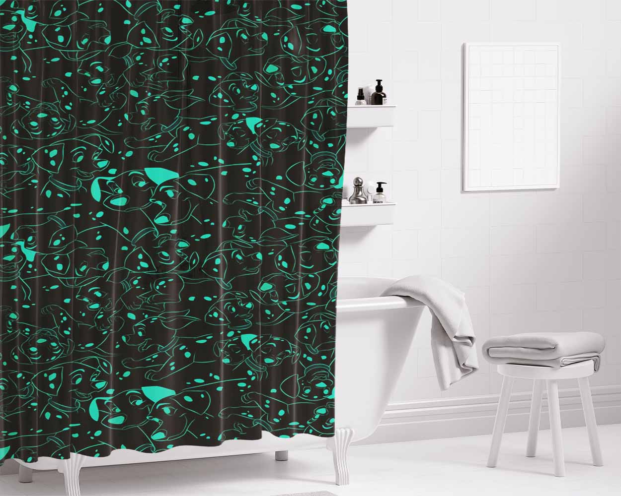 Disne Brave Bathroom Shower Curtain Fabric Waterproof | 66 X 72 Inch