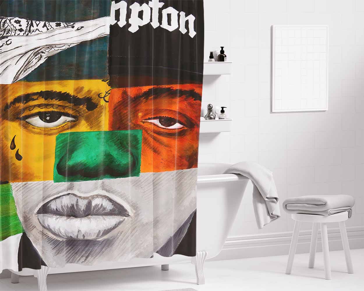 Disturbed The Guy Bathroom Shower Curtain Fabric Waterproof | 66 X 72 Inch