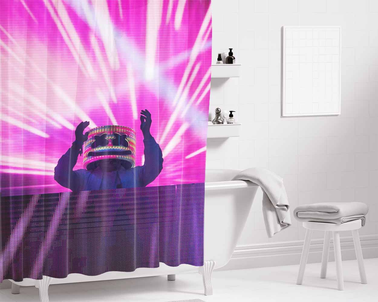 Dj Gina Turner Bathroom Shower Curtain Fabric Waterproof | 66 X 72 Inch