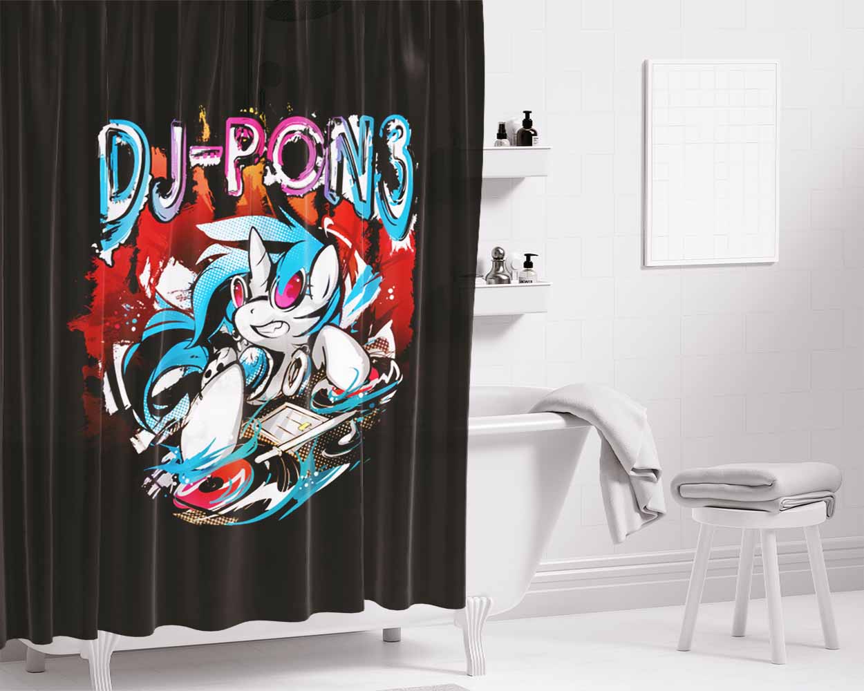 Dj Hardwell Bathroom Shower Curtain Fabric Waterproof | 66 X 72 Inch