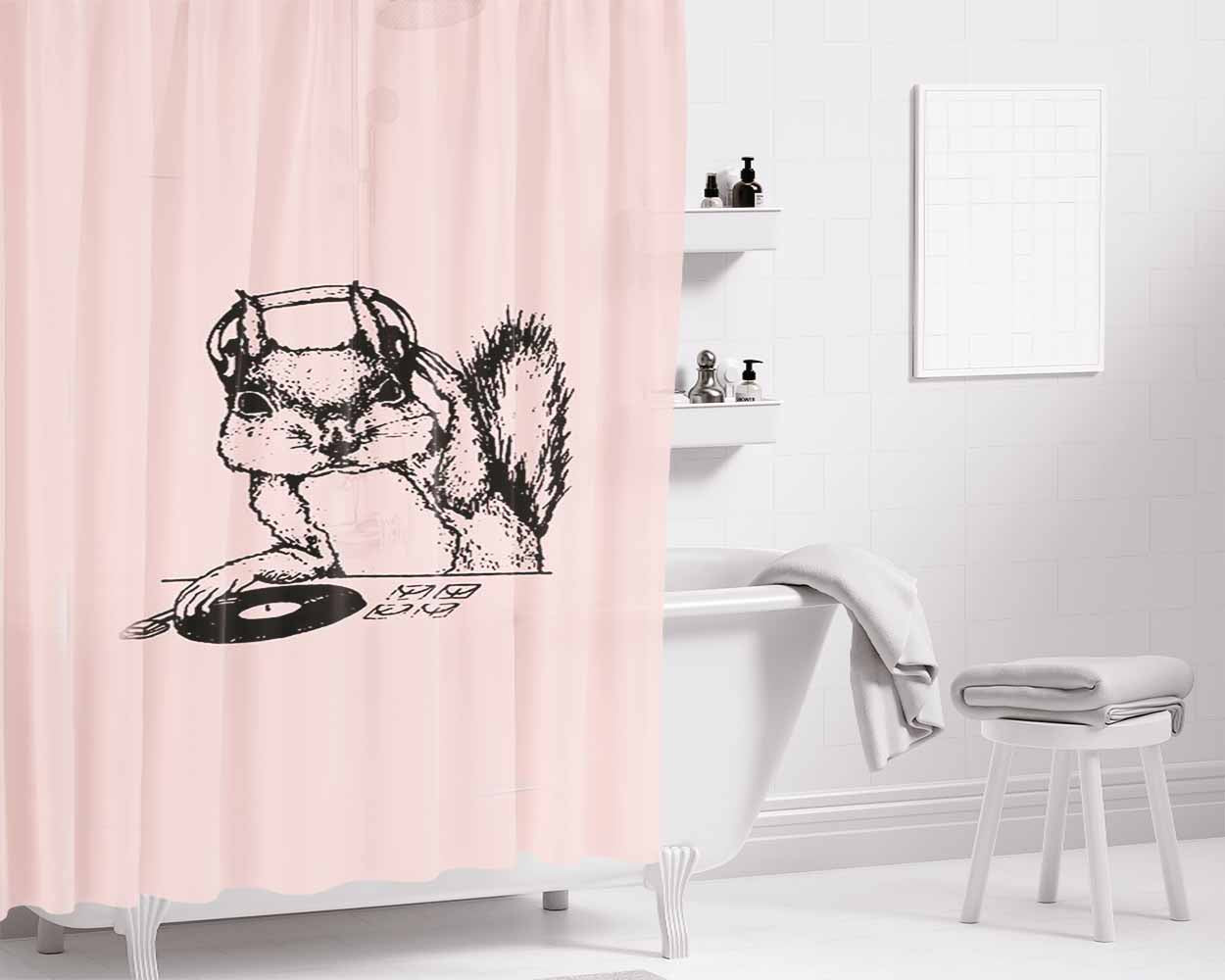 Dj Pon3 V2 Bathroom Shower Curtain Fabric Waterproof | 66 X 72 Inch