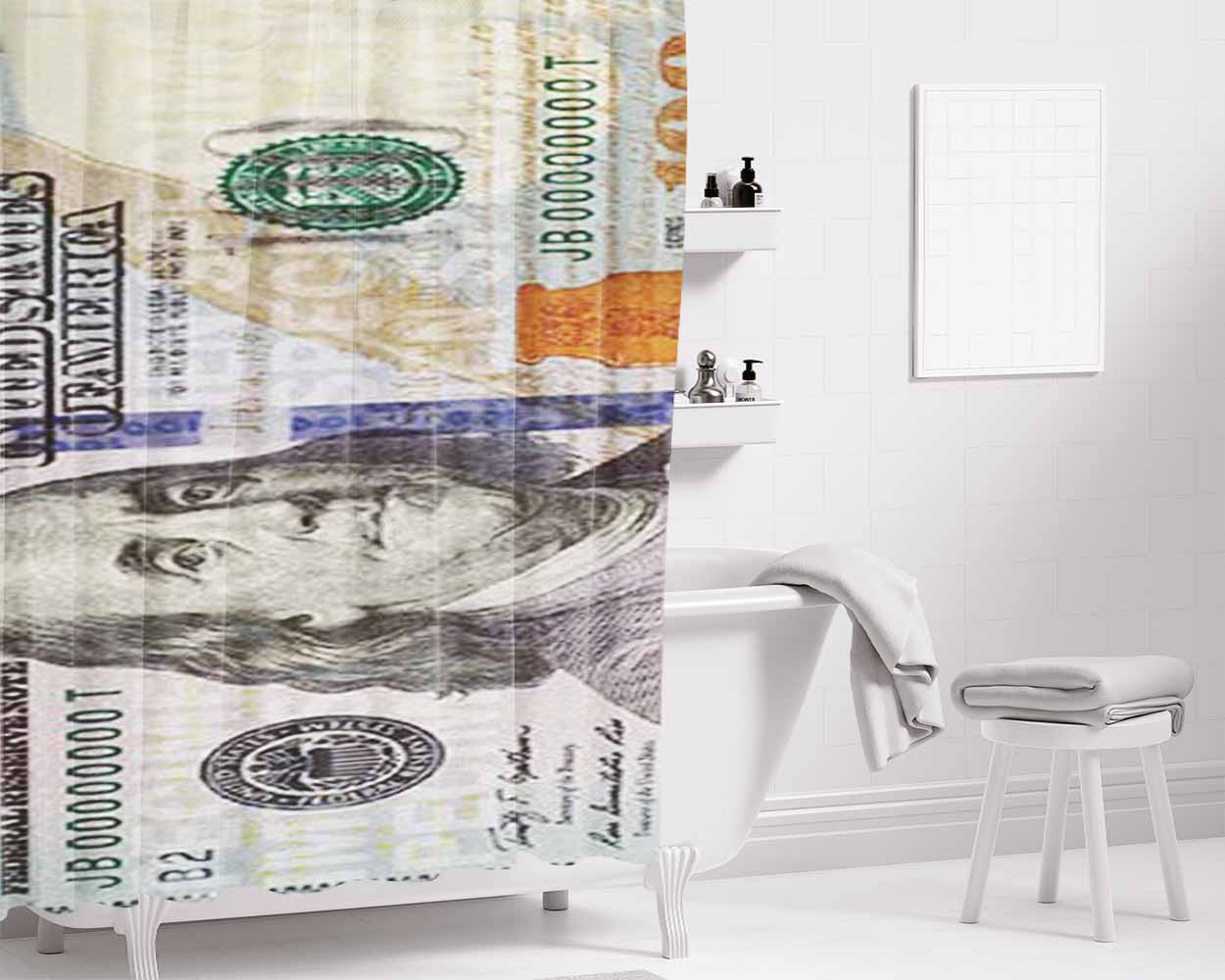 Dolla Bill Sloth Dolla Dolla Bill Yall Bathroom Shower Curtain Fabric Waterproof | 66 X 72 Inch