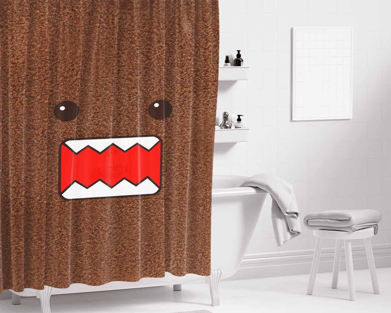 Domo Kun 15 Bit Bathroom Shower Curtain Fabric Waterproof | 66 X 72 Inch