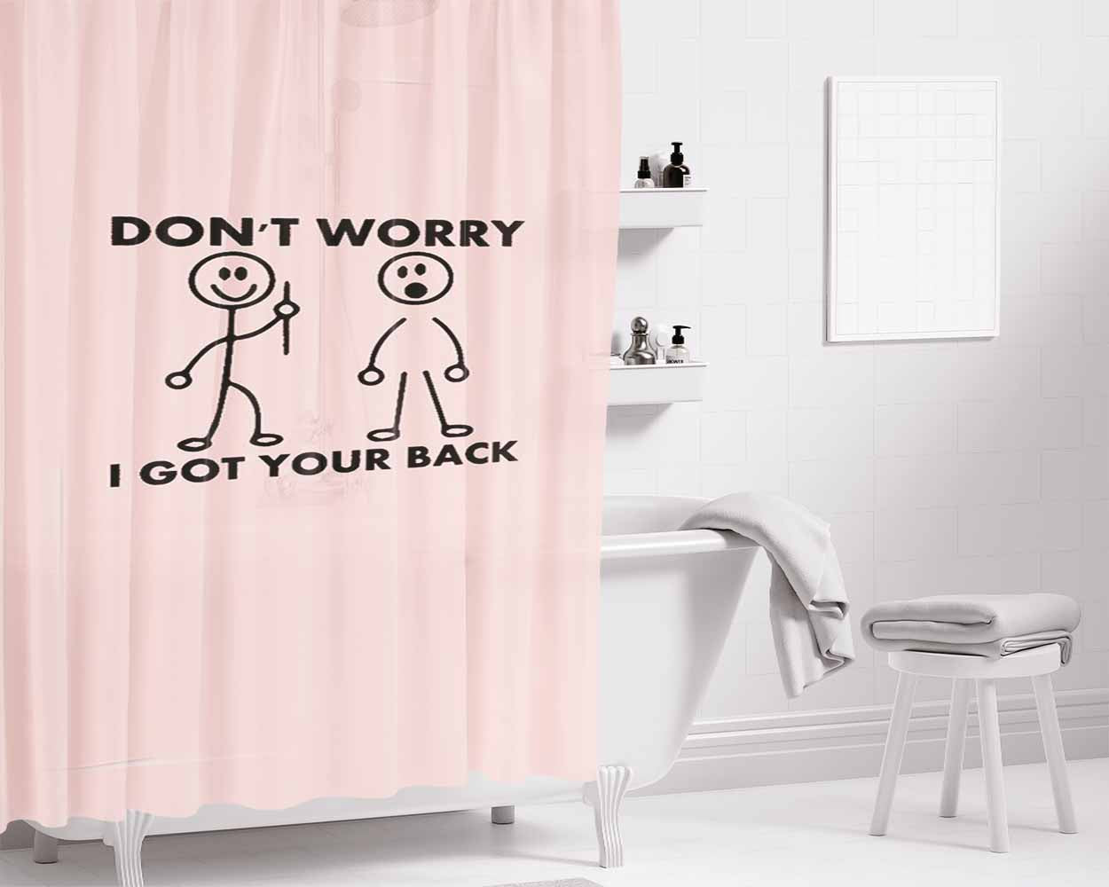 Dont Touch My Phone Bathroom Shower Curtain Fabric Waterproof | 66 X 72 Inch