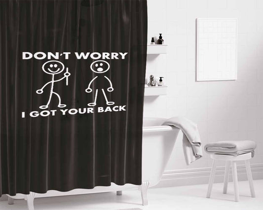 Dont Touch Phone Bathroom Shower Curtain Fabric Waterproof | 66 X 72 Inch