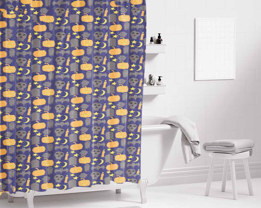 Doodle Art Mejau Rock Bathroom Shower Curtain Fabric Waterproof | 66 X 72 Inch