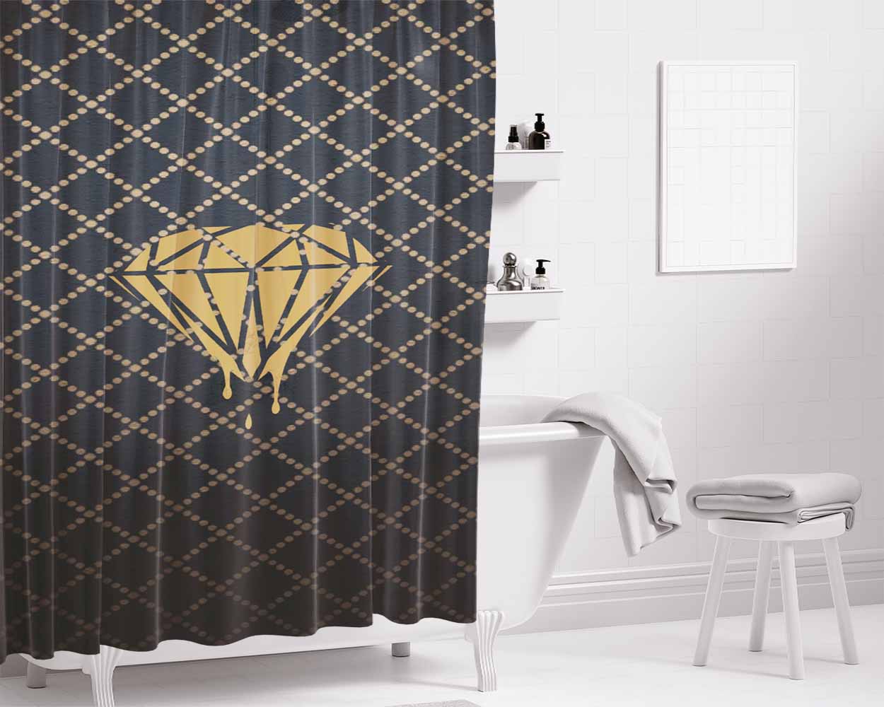 Dota 3D Man Bathroom Shower Curtain Fabric Waterproof | 66 X 72 Inch