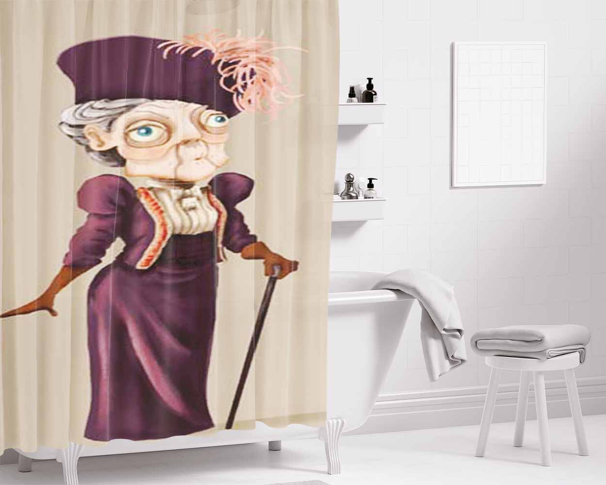 Double Tap Root Beer Machine Bathroom Shower Curtain Fabric Waterproof | 66 X 72 Inch