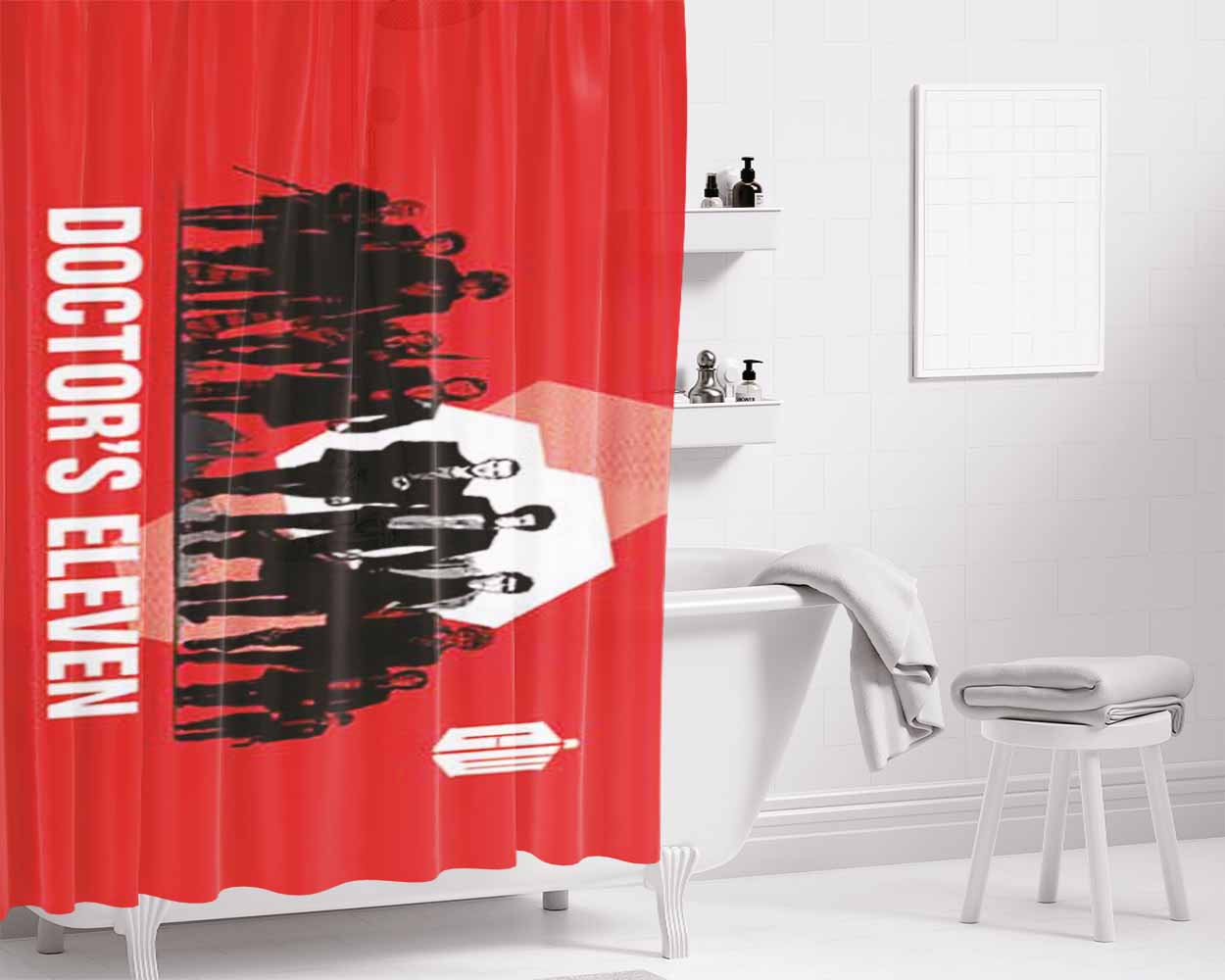 Dr Who Face Bathroom Shower Curtain Fabric Waterproof | 66 X 72 Inch