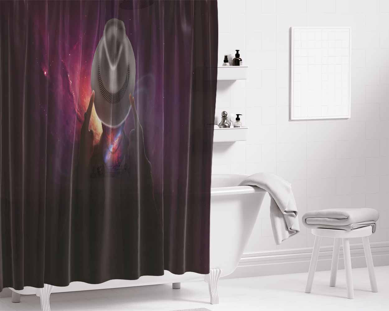 Dream Cattcer Bathroom Shower Curtain Fabric Waterproof | 66 X 72 Inch