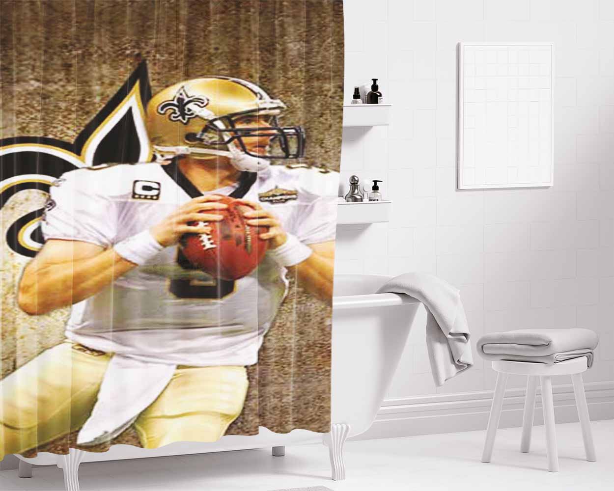 Drew Barrymore Bathroom Shower Curtain Fabric Waterproof | 66 X 72 Inch