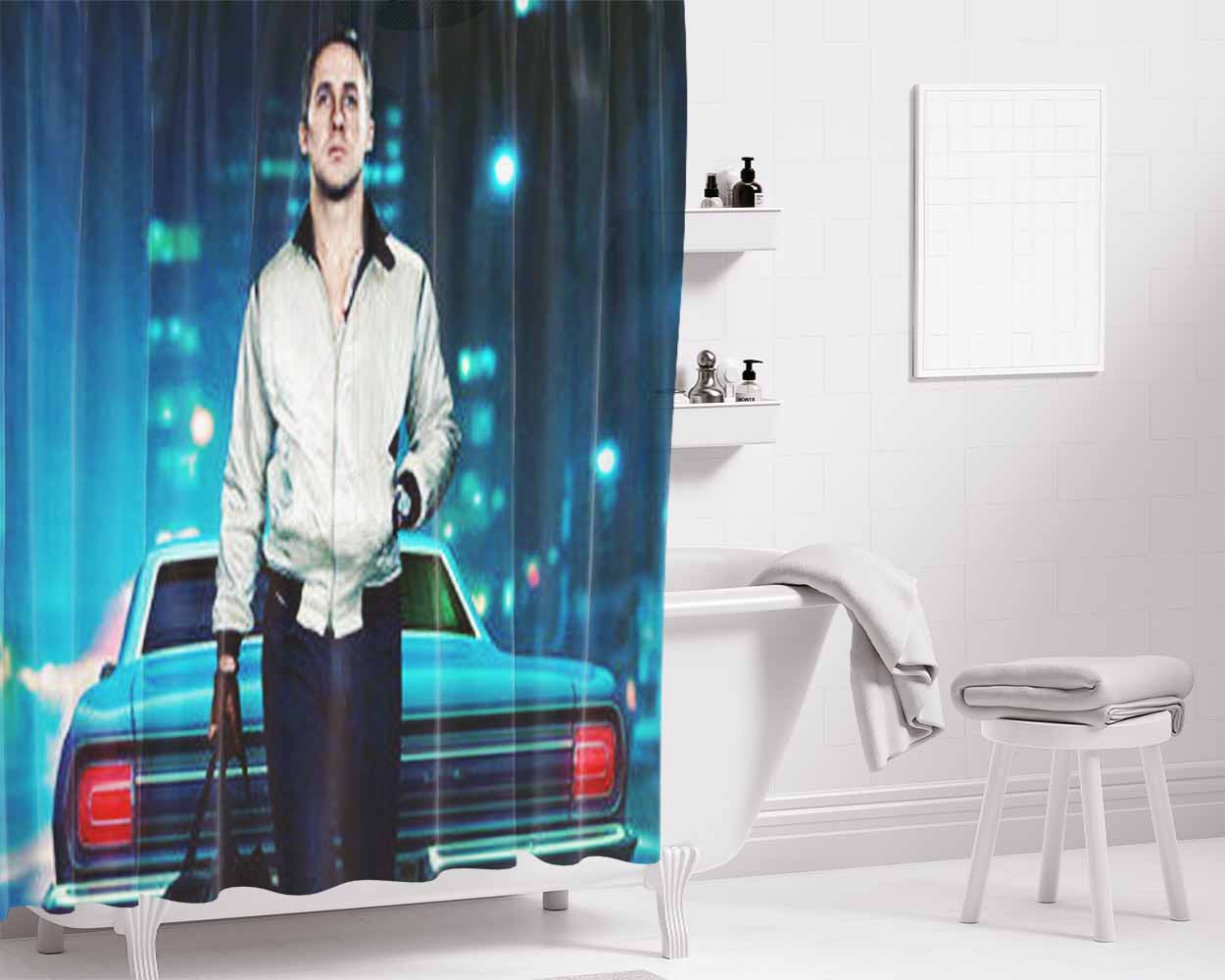 Drinking Rum Pirate Bathroom Shower Curtain Fabric Waterproof | 66 X 72 Inch