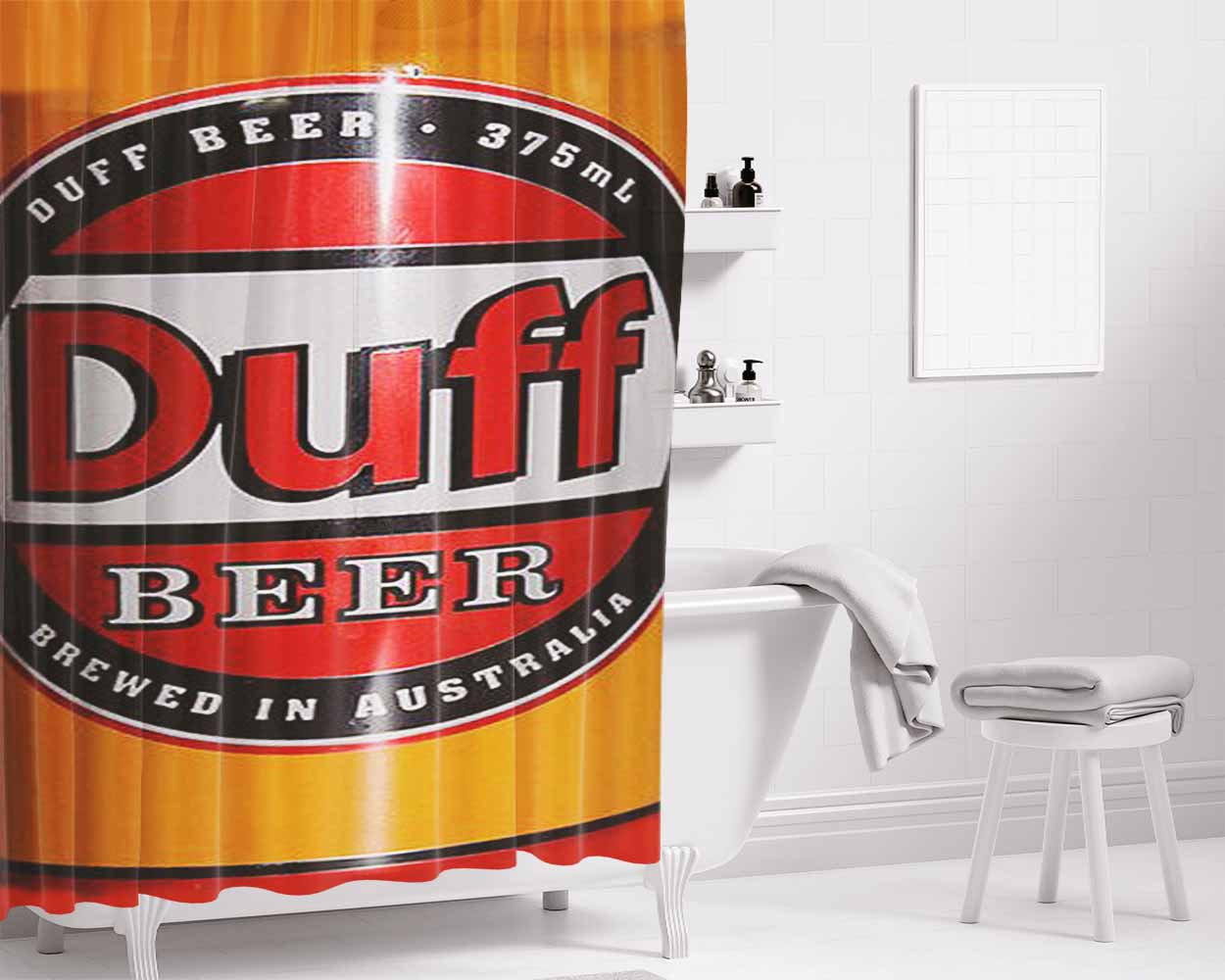 Dude Perfect Logo Bathroom Shower Curtain Fabric Waterproof | 66 X 72 Inch