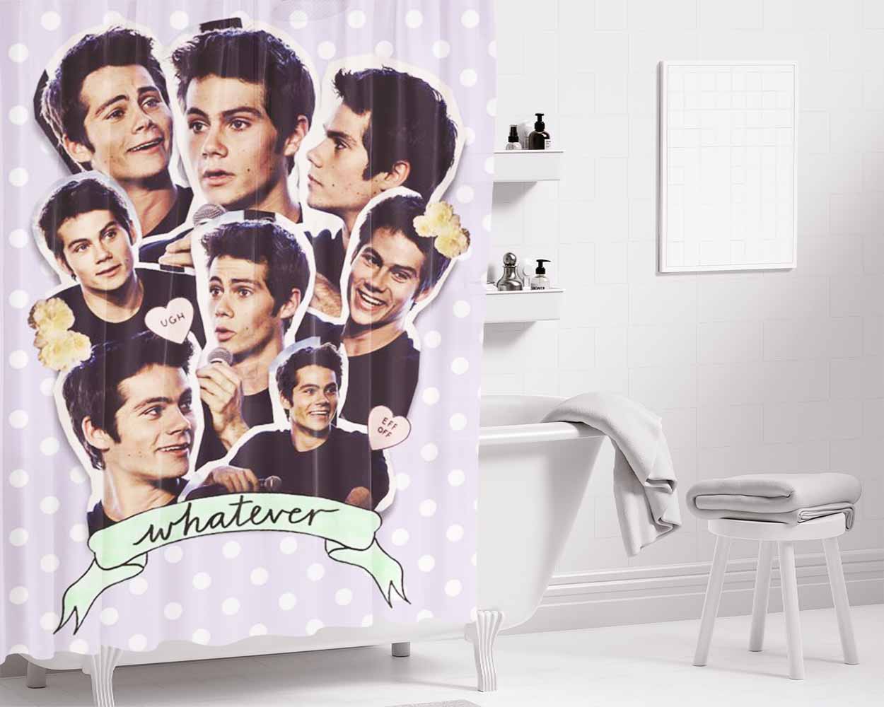 Dylan Obrien Collage Bathroom Shower Curtain Fabric Waterproof | 66 X 72 Inch