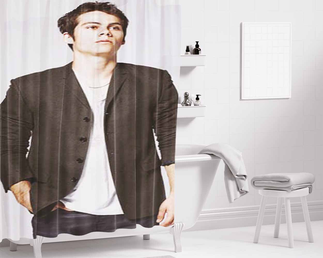 Dylan Obrien Hand In Pocket Bathroom Shower Curtain Fabric Waterproof | 66 X 72 Inch