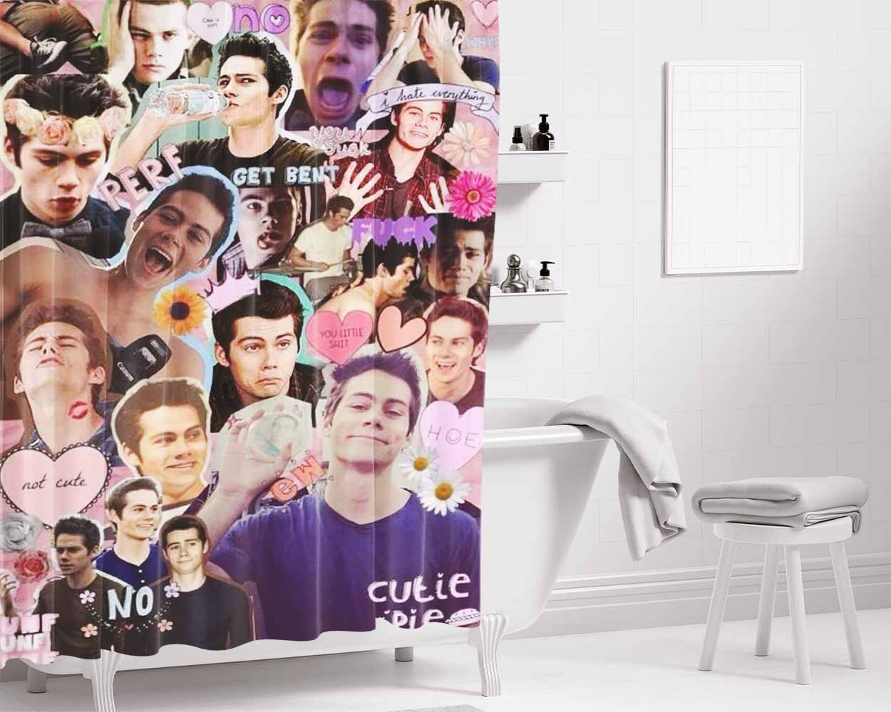 Dylan Obrien Bathroom Shower Curtain Fabric Waterproof | 66 X 72 Inch