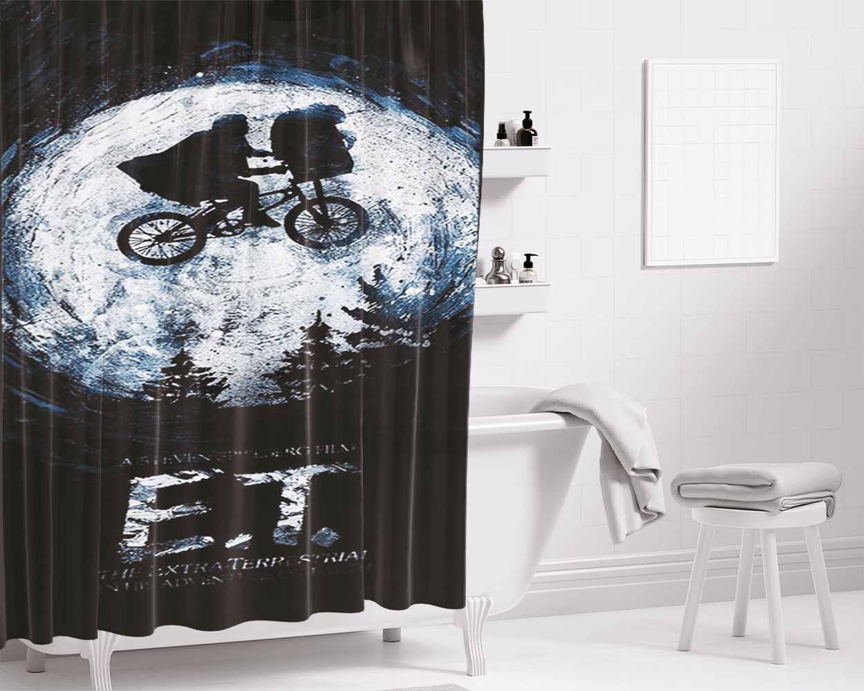 E.T. Extra Terrestrial Bathroom Shower Curtain Fabric Waterproof | 66 X 72 Inch