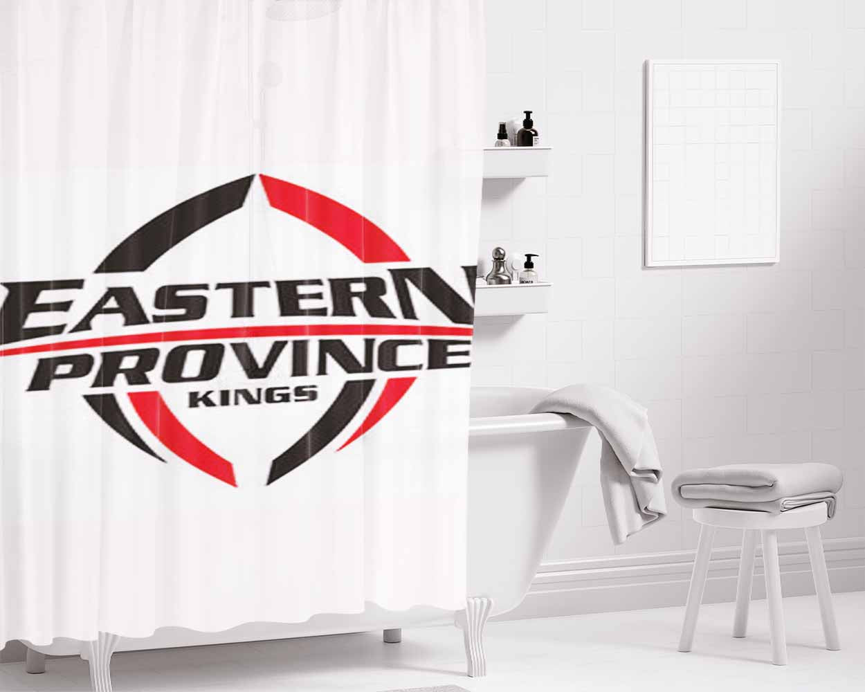 Eastern Province Kings Logo Bathroom Shower Curtain Fabric Waterproof | 66 X 72 Inch