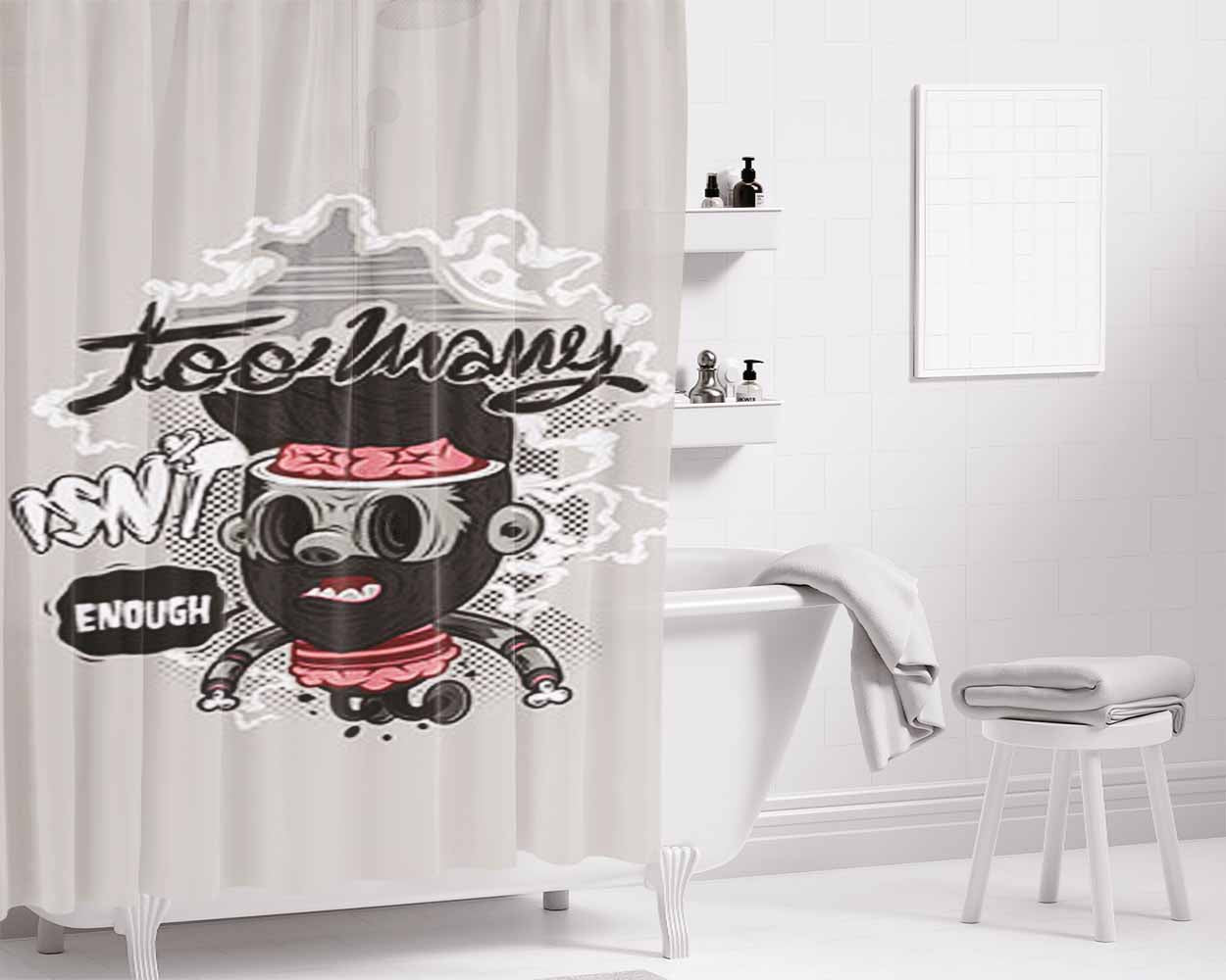 Eat You Alive Bathroom Shower Curtain Fabric Waterproof | 66 X 72 Inch