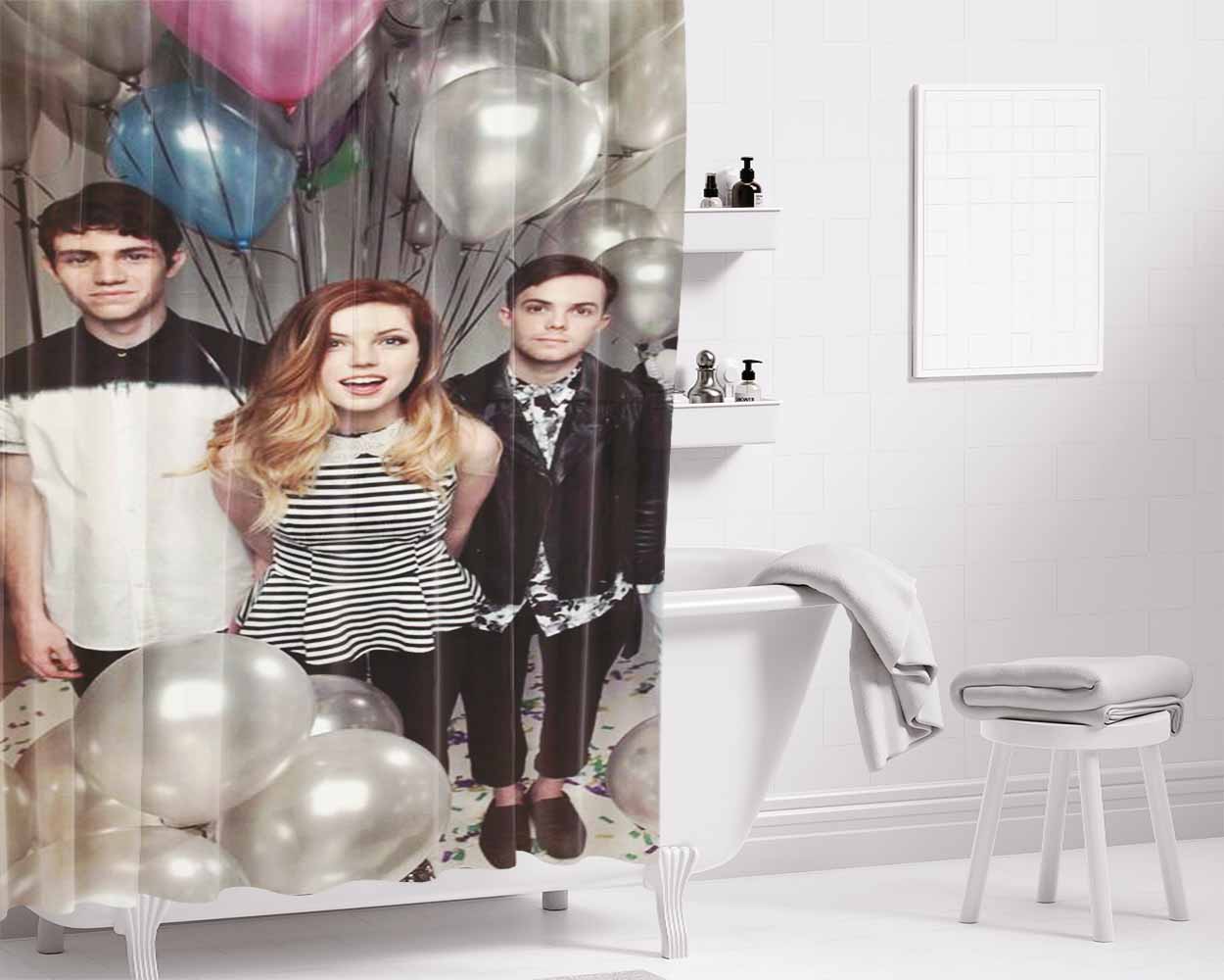 Echosmith Ballon Bathroom Shower Curtain Fabric Waterproof | 66 X 72 Inch