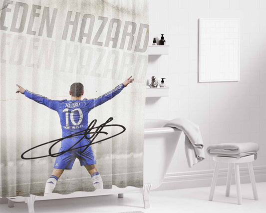 Eden Hazard Bathroom Shower Curtain Fabric Waterproof | 66 X 72 Inch