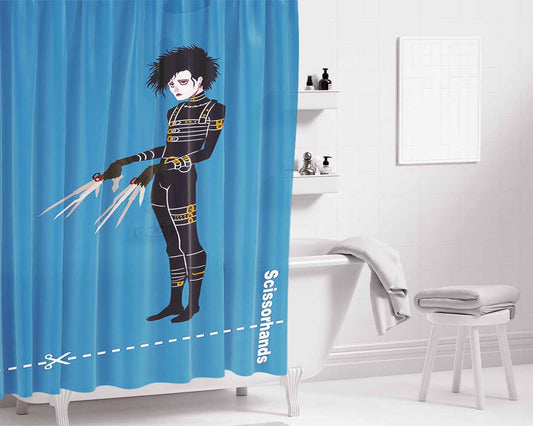 Edward Scissorhands Bathroom Shower Curtain Fabric Waterproof | 66 X 72 Inch
