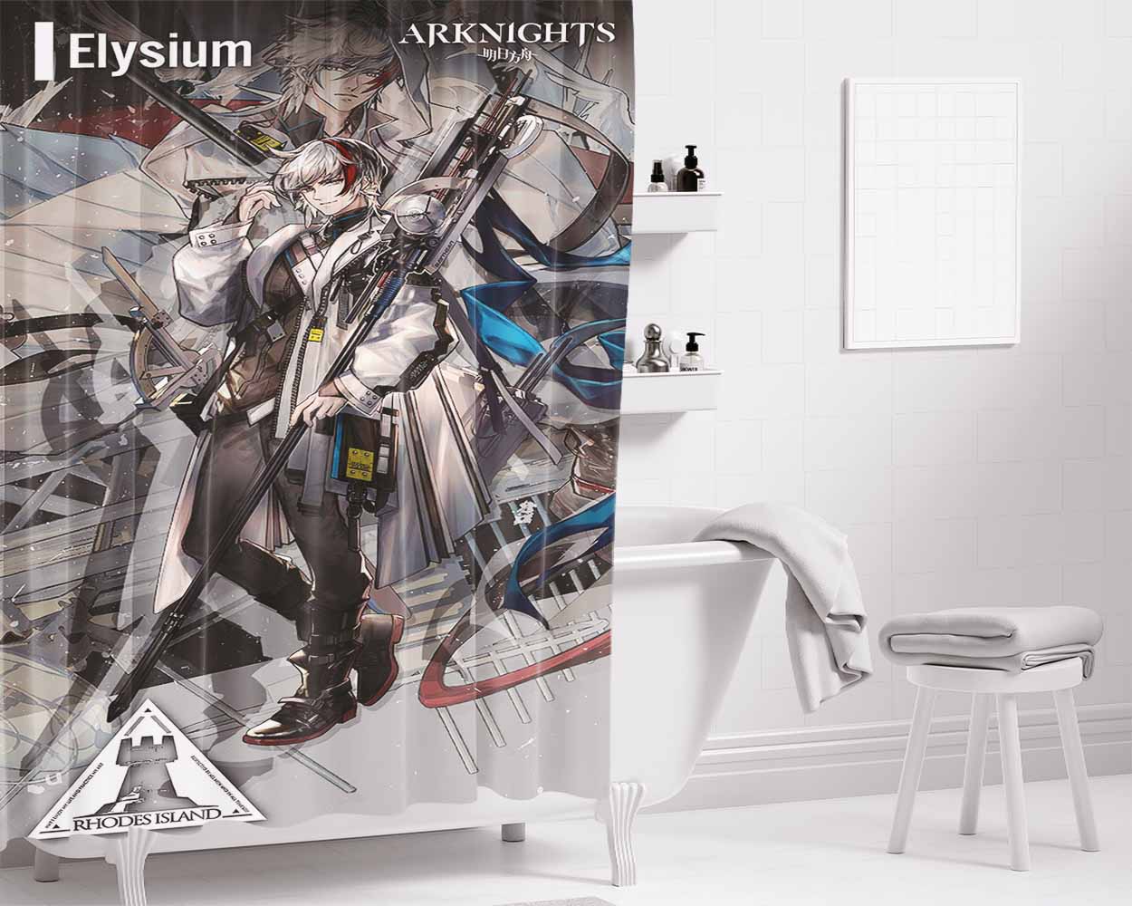 Elysium Arknights Bathroom Shower Curtain Fabric Waterproof | 66 X 72 Inch
