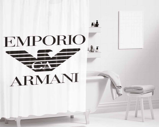 Emporio Armani Bathroom Shower Curtain Fabric Waterproof | 66 X 72 Inch