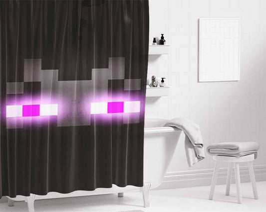 Enderman Bathroom Shower Curtain Fabric Waterproof | 66 X 72 Inch