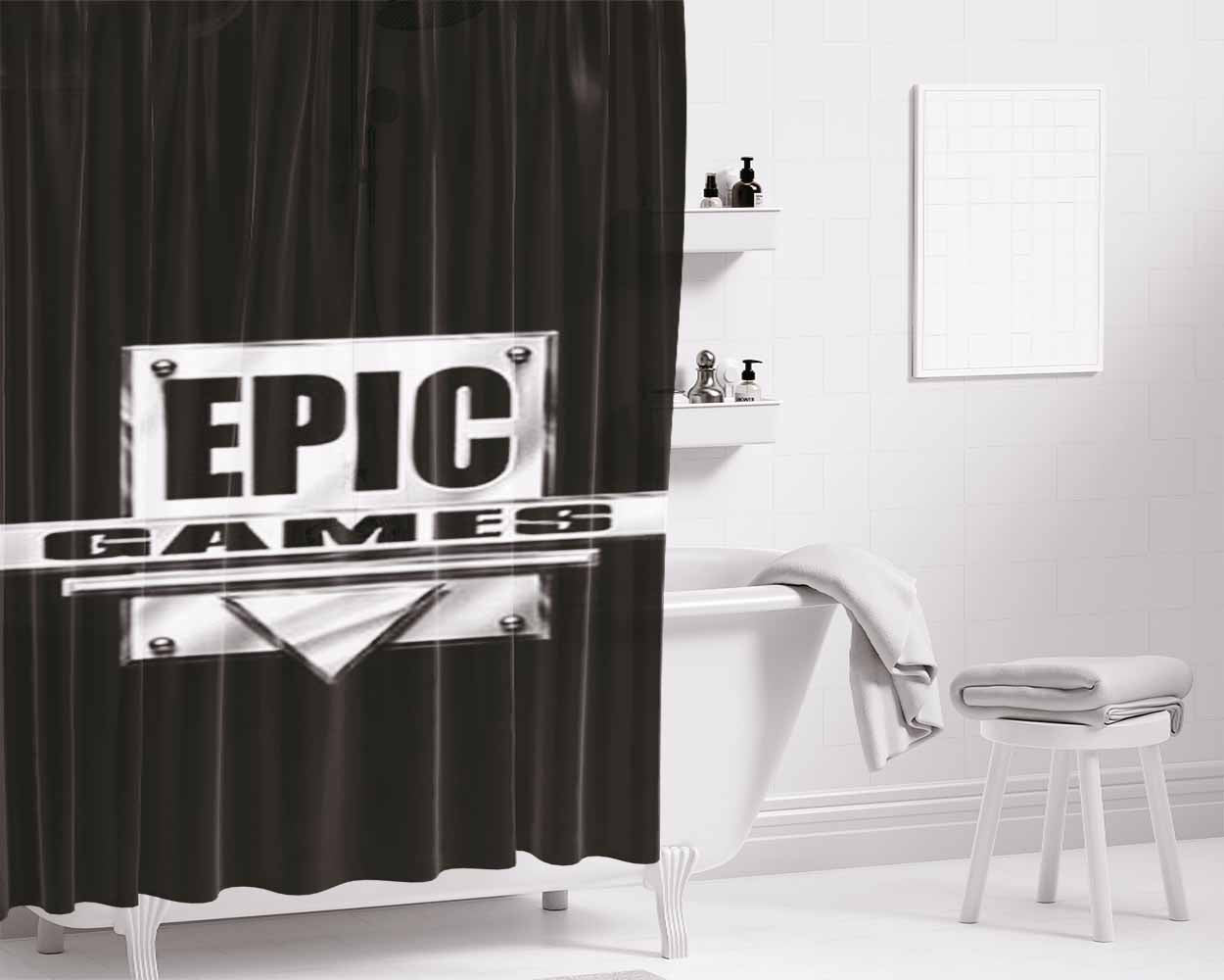Epic Games Bathroom Shower Curtain Fabric Waterproof | 66 X 72 Inch