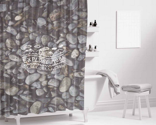 Eplore More Giant Bathroom Shower Curtain Fabric Waterproof | 66 X 72 Inch