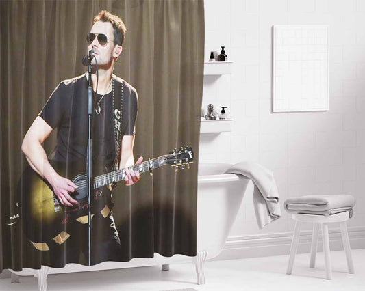 Eric Church Signature 3 Bathroom Shower Curtain Fabric Waterproof | 66 X 72 Inch