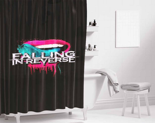 Falling In Reverse Rock Band Bathroom Shower Curtain Fabric Waterproof | 66 X 72 Inch