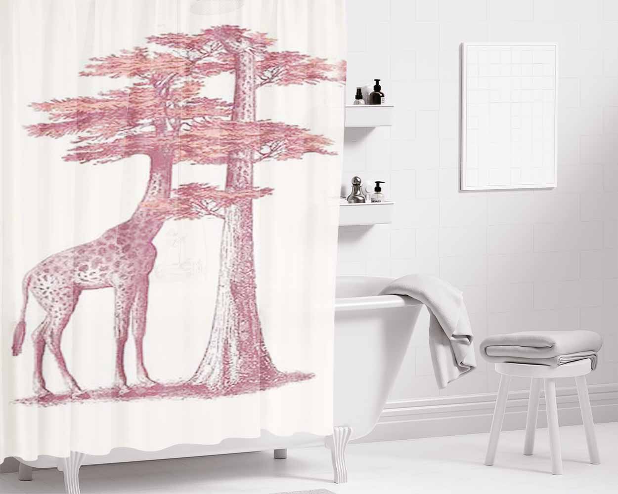 Fata Morgana Bathroom Shower Curtain Fabric Waterproof | 66 X 72 Inch