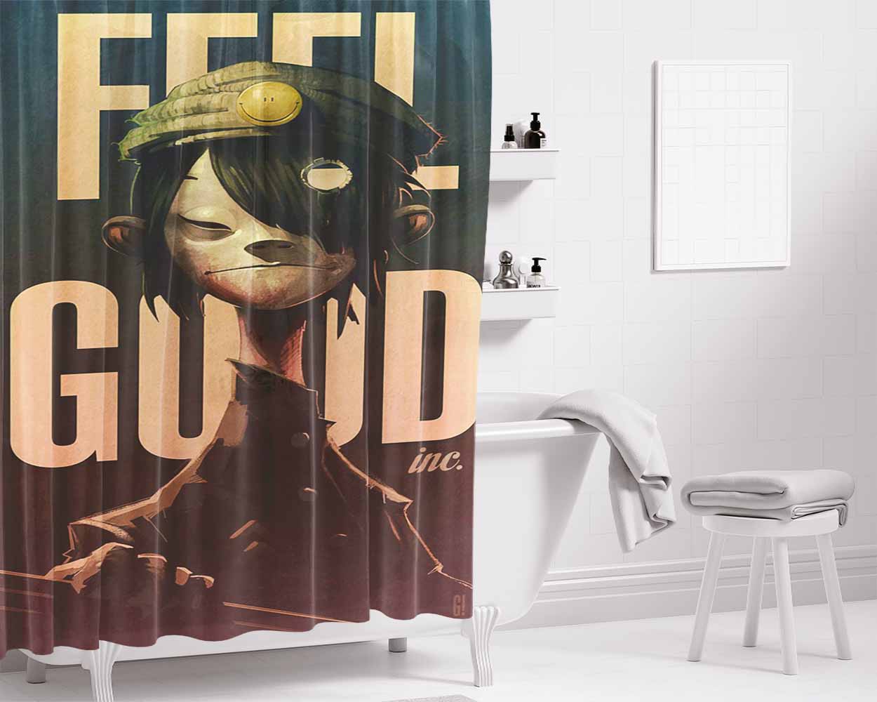 Feel Good Inc Bathroom Shower Curtain Fabric Waterproof | 66 X 72 Inch