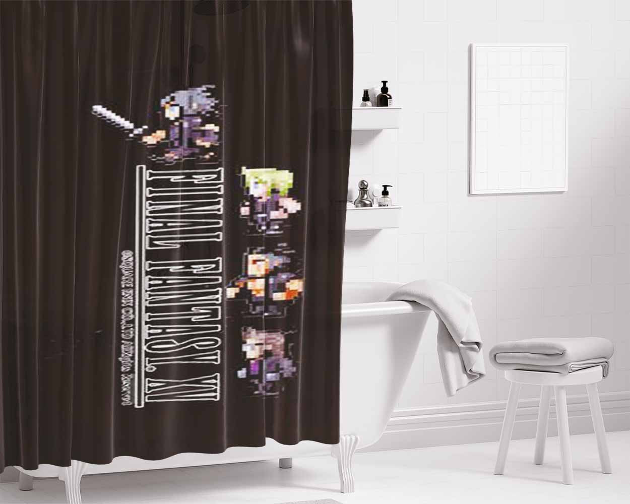 Ffxv 16 Bit Bathroom Shower Curtain Fabric Waterproof | 66 X 72 Inch