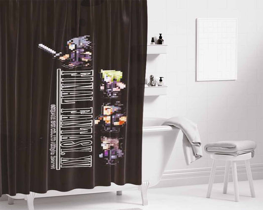 Ffxv 16 Bit Bathroom Shower Curtain Fabric Waterproof | 66 X 72 Inch